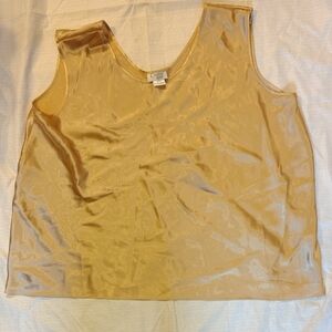 Satin Gold Sleeveless Top